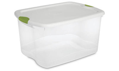 Sterilite 18888004 66-Quart Clear Tote Box W/Latching Container Lid (Open Box)