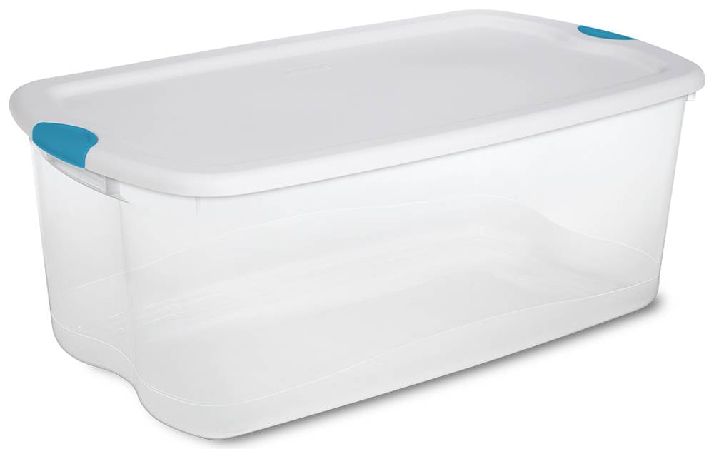 Sterilite 18898004 106-Quart Clear Storage Tote Box W/Latching Lid (Open Box)