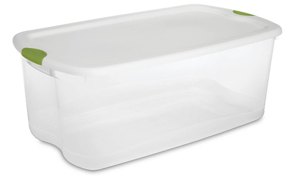 Sterilite 18898004 106-Quart Clear Storage Tote Box W/Latching Lid (Open Box)