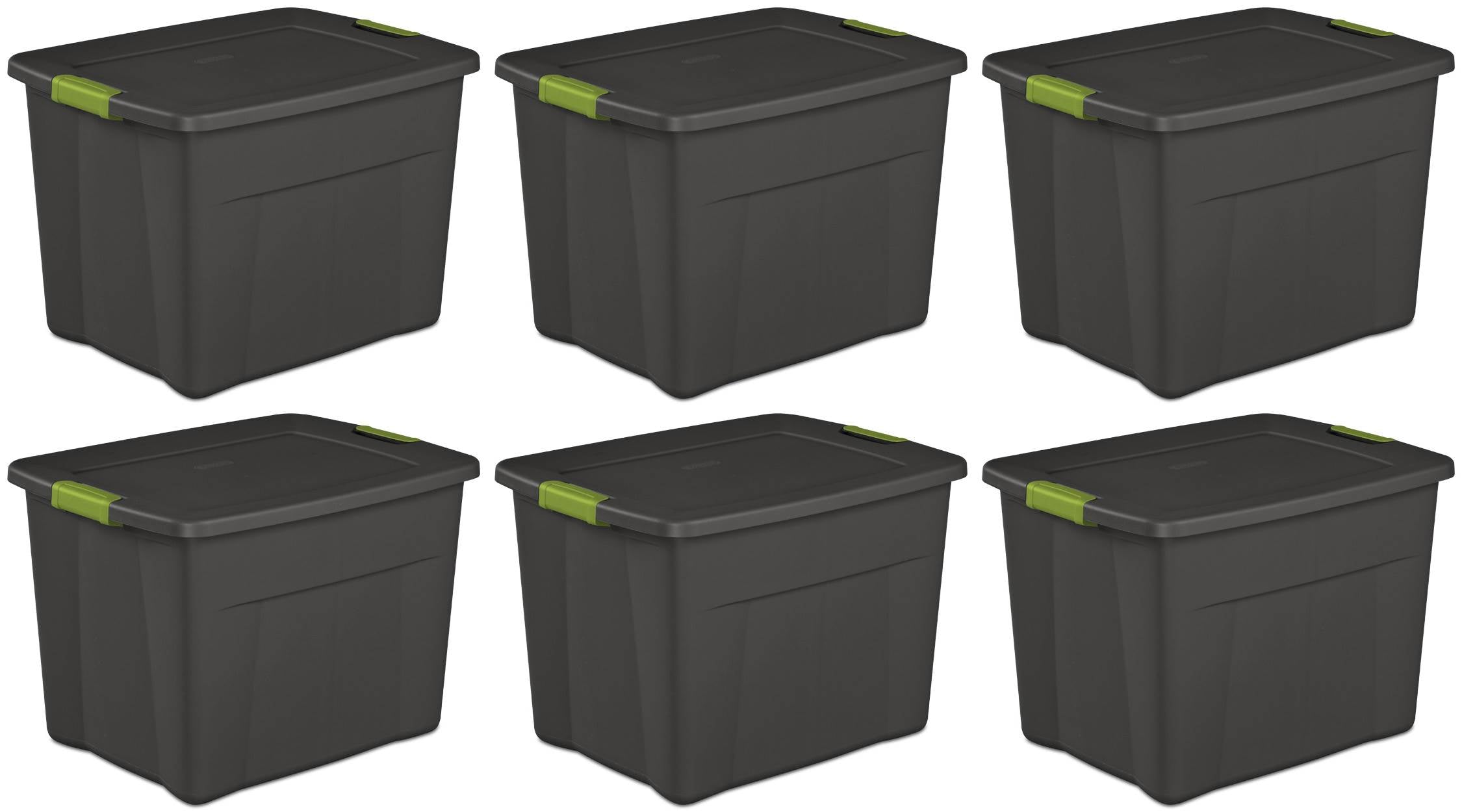 6-Pack Sterilite 22-Gallon Durable Stackable Latch Storage Totes (Open Box)