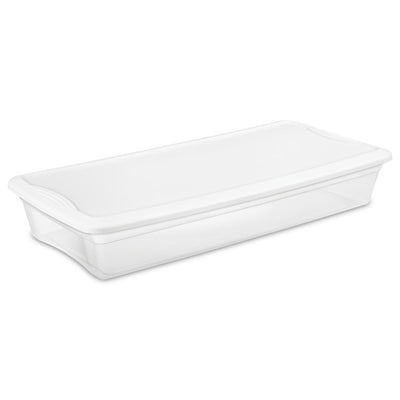 Sterilite 41 Quart Lightweight Storage Box Container with Lid, 6 Pack - VMInnovations
