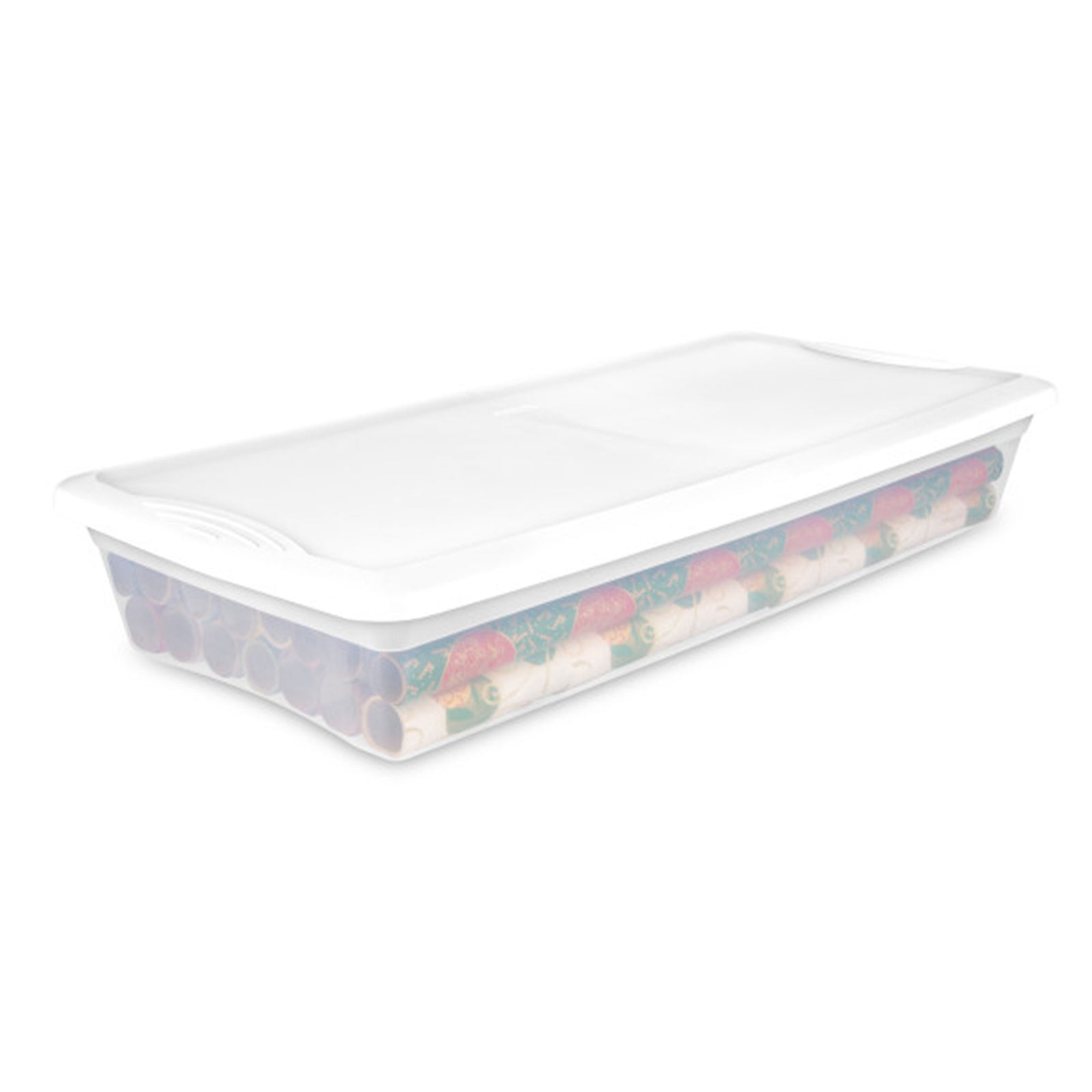 Sterilite 41 Quart Lightweight Under Bed Storage Box Container with Lid, 24 Pack - VMInnovations