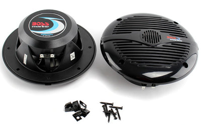 BOSS 6.5" 2-Way 200W Marine Speakers Water Resistant (Certified Refurbished)