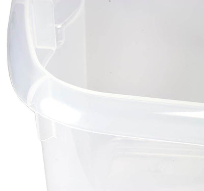4)Sterilite 18888004 66-Quart Clear Tote Box W/Latching Container Lid (Open Box)