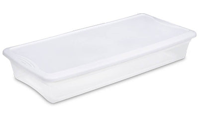 Sterilite 41 Quart Under the Bed Latching Tote Storage Box (Open Box) (12 Pack)