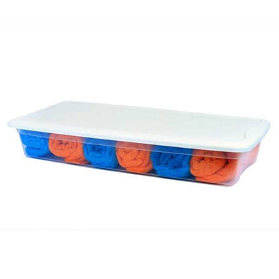 Sterilite 19608006 41 Quart Under the Bed Latching Tote Storage Box Container