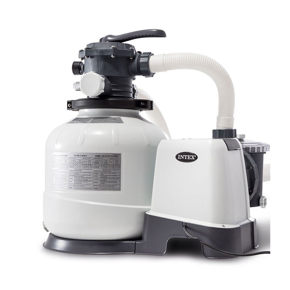Intex Pool Sand Filter Pump with Automatic Timer and Replacement Hose Adapters