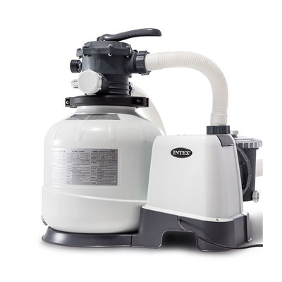Intex Pool Sand Filter Pump with Automatic Timer and Replacement Hose Adapters