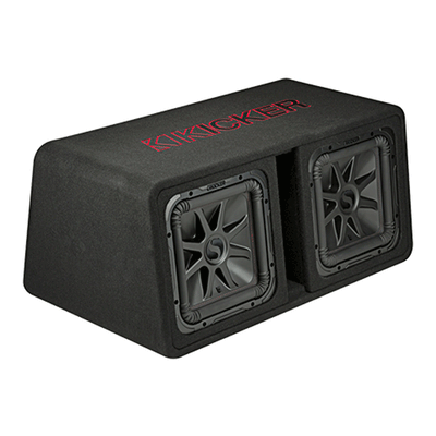 KICKER 45DL7R122 Dual 12 Inch L7R 2 Ohm 1200W RMS Power Car Subwoofer Enclosure - VMInnovations