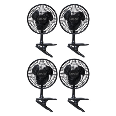 Active Air HORF6 Hydroponic 5W Brushless Motor 6-Inch ClipOn Garden Fan, 4 Pack - VMInnovations