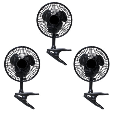 Active Air HORF6 Hydroponic 5W Brushless Motor 6-Inch Clip On Garden Fan, 3 Pack - VMInnovations