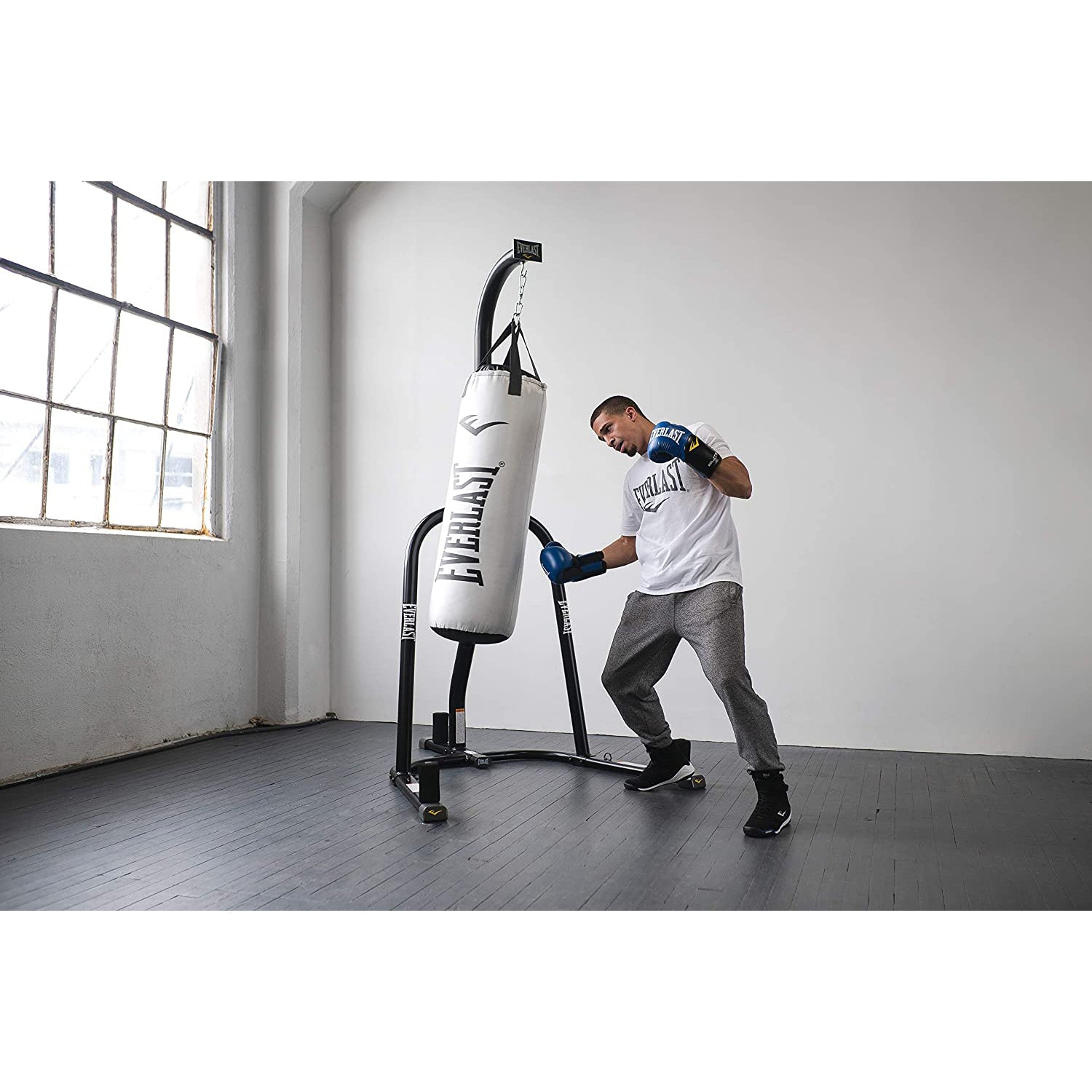 Everlast 100 Pound Max Powder Coated Steel Heavy Bag Stand, Black (For Parts) - VMInnovations