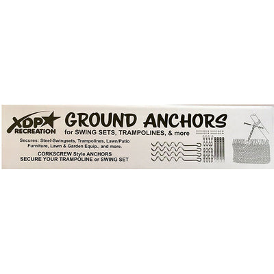 XDP Recreation Swing Set Trampoline & Patio Furniture Metal Anchor Kit (4 Pack)
