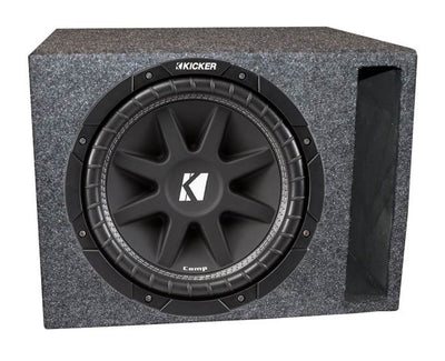 Kicker 43C104 10" Car Audio Subwoofer Sub and Single Vented Sub Box Enclosure
