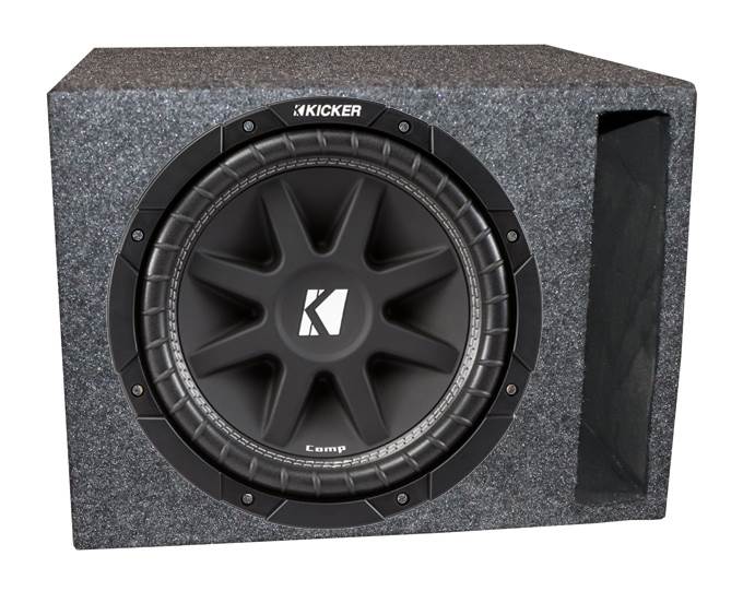 Kicker 43C104 10" Car Audio Subwoofer Sub and Single Vented Sub Box Enclosure