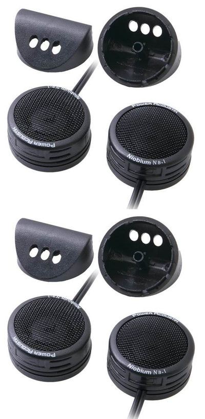 4) Power Acoustik NB-1 1" 400W 2 Way Mount Car Micro Dome Super Tweeters NB1