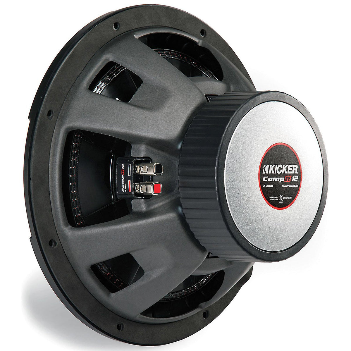 QPower Dual 12 Inch Subwoofer Box w/ Kicker 43CWR122 1000 Watt Speaker, (2 Pack)