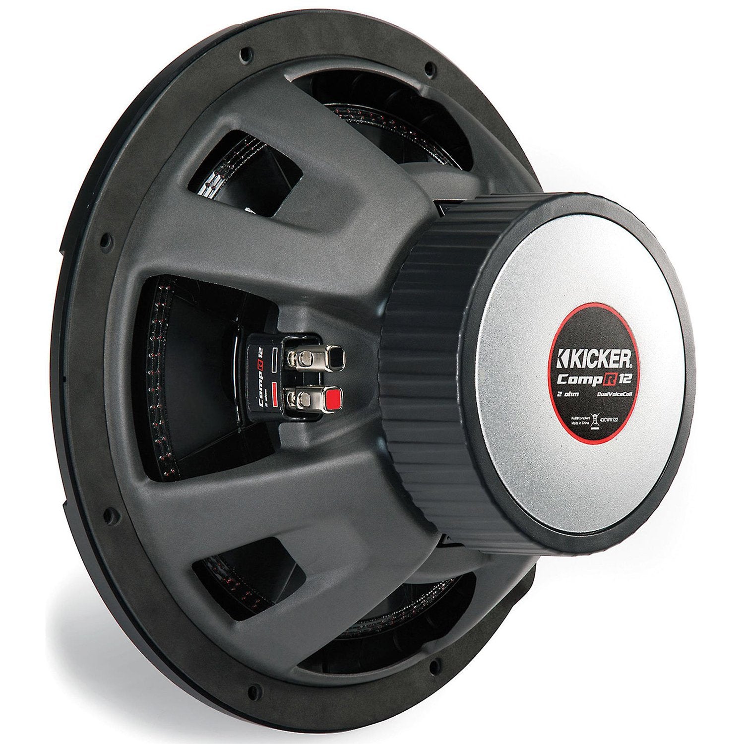 QPower Dual 12 Inch Subwoofer Box w/ Kicker 43CWR122 1000 Watt Speaker, (2 Pack)
