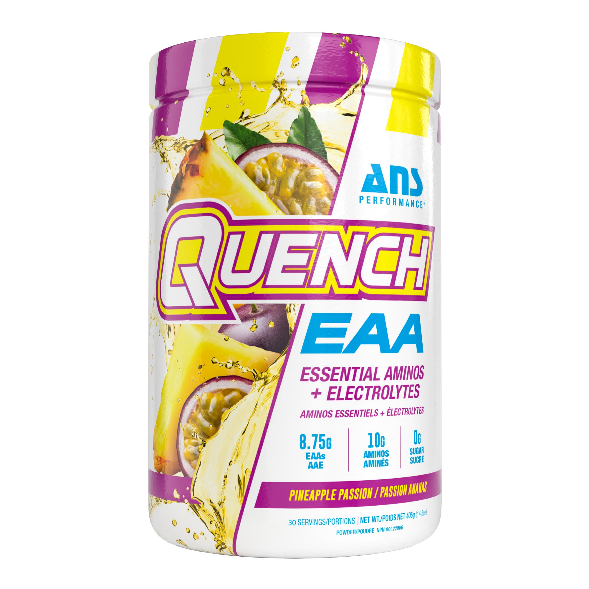 ANS Performance Quench EAA Drink Mix with Electrolytes, Pineapple Passionfruit