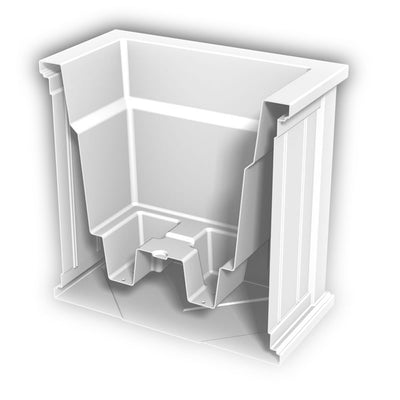 Mayne Cape Cod Large 16 In Square Plastic Outdoor Flower Pot Planter Box, White