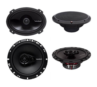 2) Rockford Fosgate P1692 6x9" 150W 2-Way +2) R165X3 6.5" 90W 3-Way Car Speakers