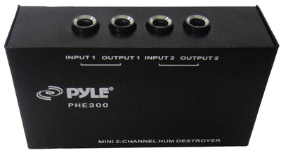 2) Pyle PHE300 Compact DJ/Studio 2-Channel Hum/Noise Destroyer Headphones Amps