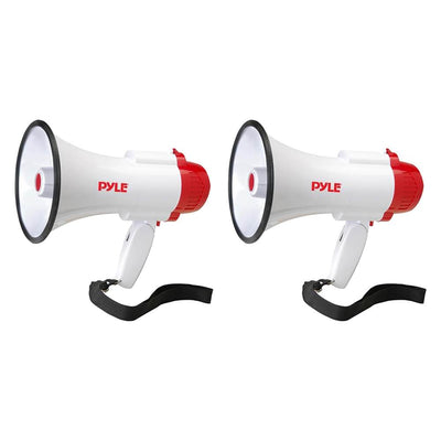 Pyle Pro Megaphone Bull Horn with Siren and Voice Recorder, 2 Pack | PMP35R - VMInnovations
