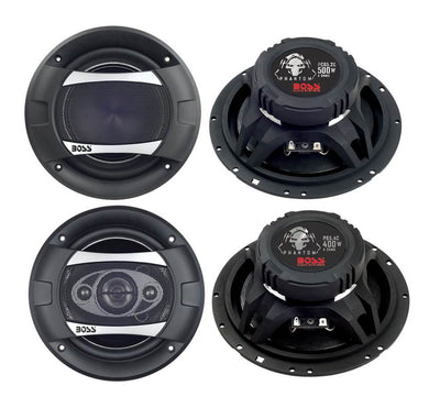 Boss PC65.2C 6.5" 500W 2-Way + 2) Boss P65.4C 6.5" 400W 4-Way Car Speakers