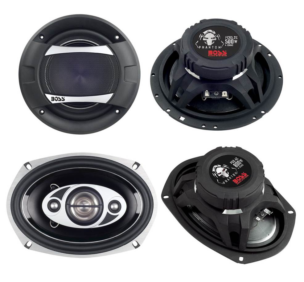 Boss PC65.2C 6.5" 500W 2-Way and 2) Boss P694C 6x9" 800W 4-Way Car Speakers - VMInnovations