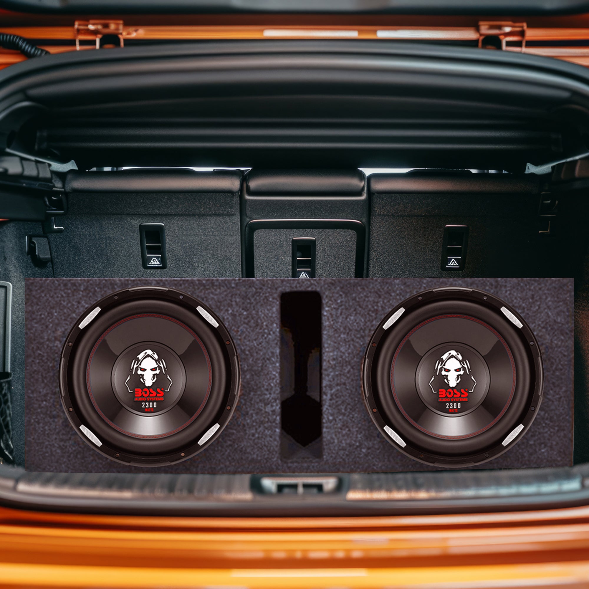 2 Boss Audio P126DVC 12" 4600 Watt Car Subwoofers and Vented Sub Box Enclosure