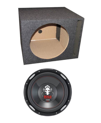Boss P126DVC 12" 2300W Car Power Subwoofer and Single Vented Sub Box Enclosure