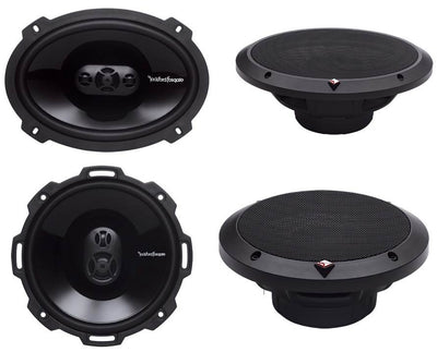 Rockford Fosgate P1694 6x9" 150W 4 Way + P1675 6.75 120W 3 Way Coaxial Speakers
