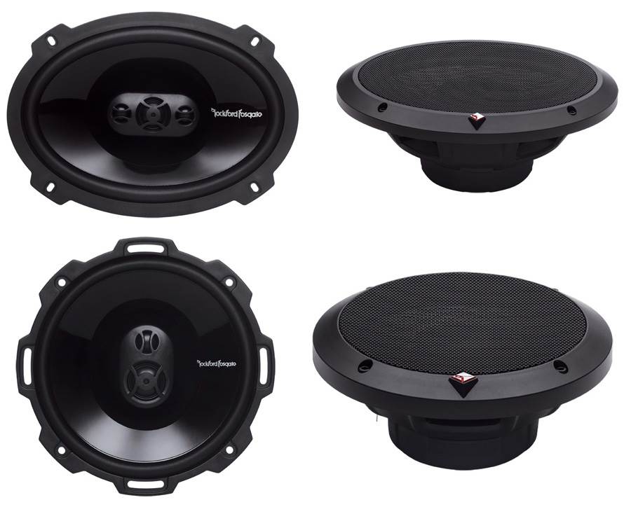 Rockford Fosgate P1694 6x9" 150W 4 Way + P1675 6.75 120W 3 Way Coaxial Speakers