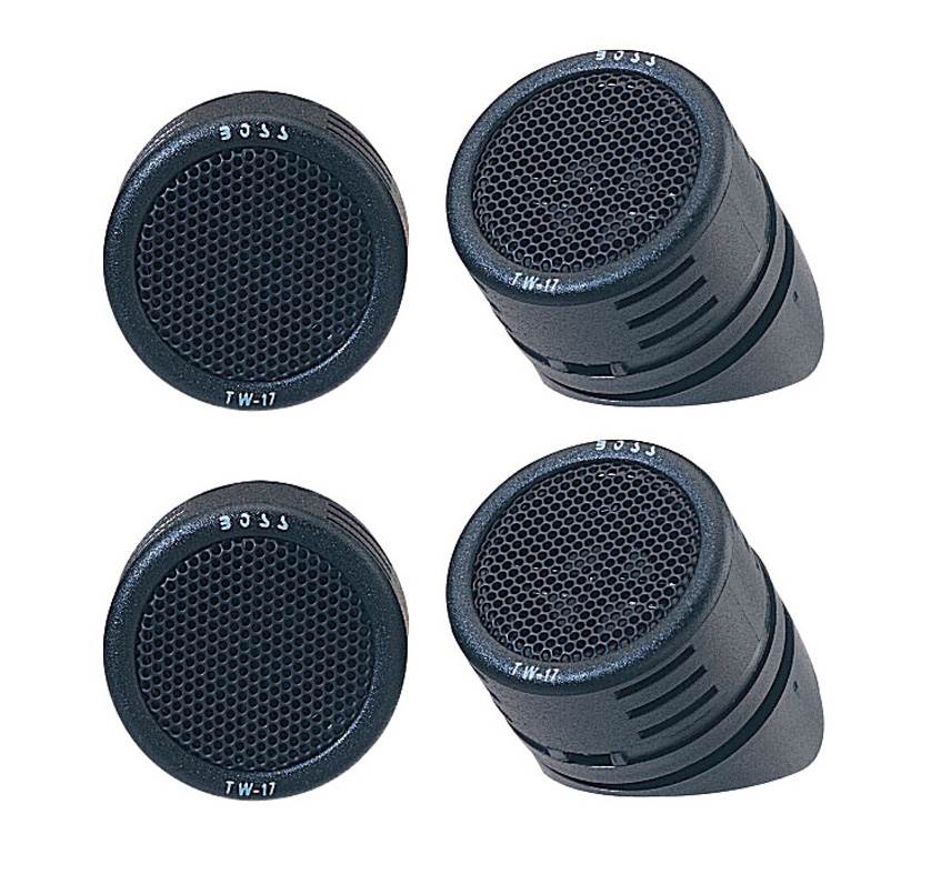 Boss TW17 .5" 400W Micro Dome Car Audio Tweeters Swivel/Angle Mount TW-17 (2 Pairs Pack)