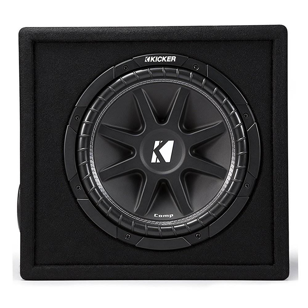 KICKER 43VC124 12" 300W Car Audio Subwoofer +Sub Box +Boss Mono Amp +Amp Kit