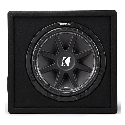 KICKER 43VC124 12" 300W Car Audio Subwoofer +Sub Box +Boss Mono Amp +Amp Kit
