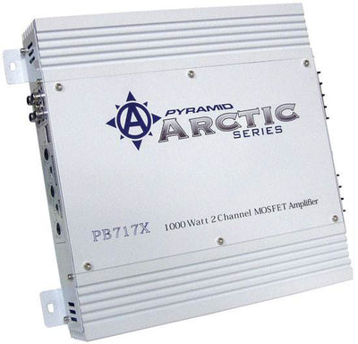 PYRAMID PB717X 2-Channel 1000W Car Audio Amplifier Power Amp and 8 Gauge Amp Kit