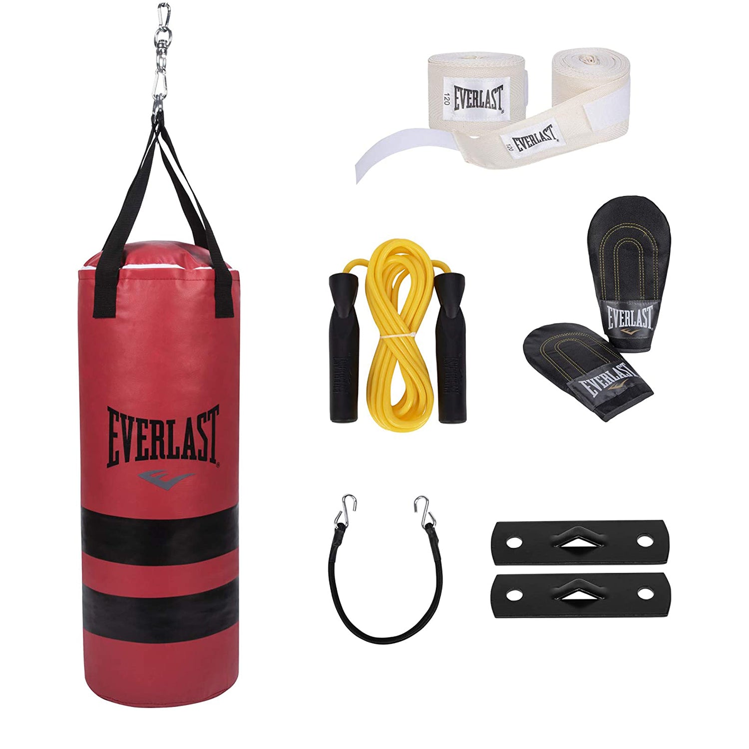 Everlast Martial Arts Fitness Set w/ 40 Pound Heavy Bag for Boxing and Training - VMInnovations
