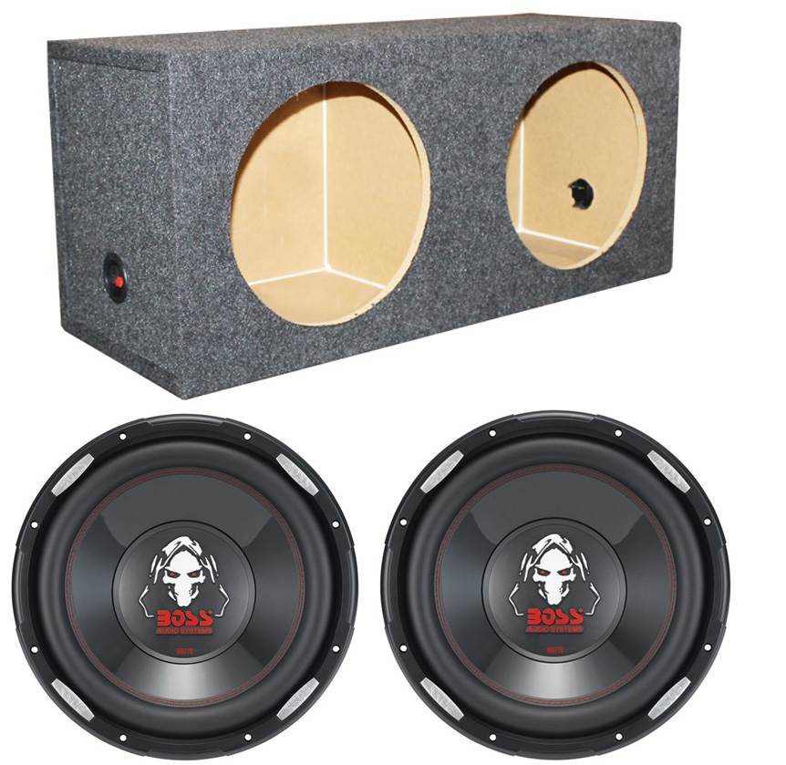 2) BOSS P106DVC 10" 4200W DVC Car Subwoofers Subs+ Sealed Dual Sub Box Enclosure