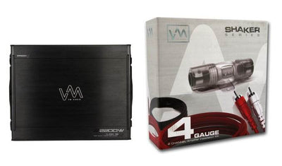 New Kicker CVR154 15" 1000W Subwoofer + VM Audio SRA2200.1 2200W Amp + Amp Kit