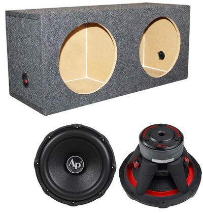 2) Audiopipe TXX-BD3-15 15" 4800W Car Audio Subwoofers TXXBD315+Sealed Sub Box