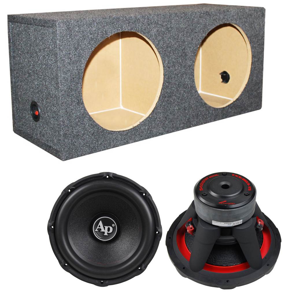 2) Audiopipe TXX-BD3-15 15" 4800W Car Audio Subwoofers TXXBD315+Sealed Sub Box