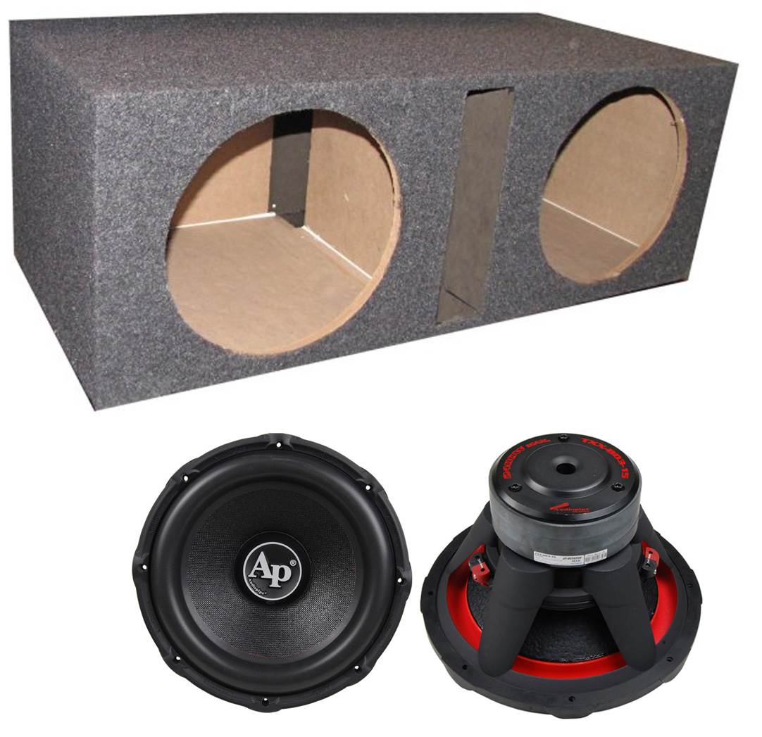 Audiopipe TXX-BD3-15 15" 2400W Car Audio Subwoofers TXXBD315+Vented Sub Box