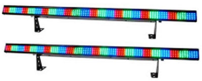 (2) Chauvet ColorStrip LED DJ Lighting Effects + Footswitch, Case & DMX Cables