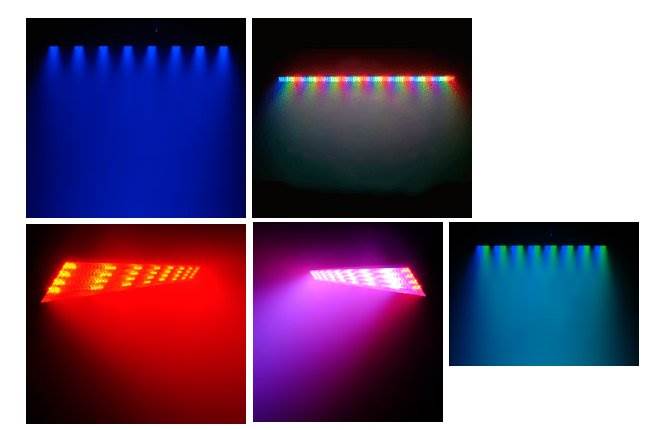 (2) Chauvet ColorStrip LED DJ Lighting Effects + Footswitch, Case & DMX Cables