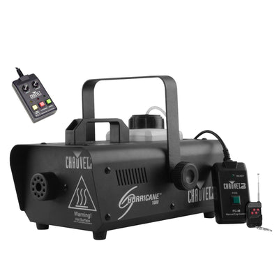 Chauvet DJ Hurricane 1000 Fog Smoke Machine w/ Wired & Wireless Remotes | H1000