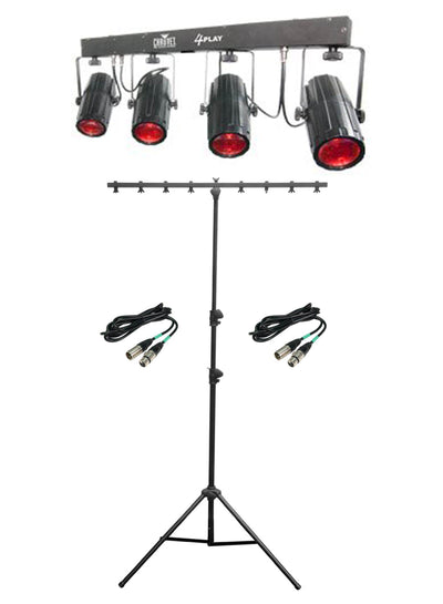 CHAUVET 4PLAY LED DMX Light Beam Beam/Bar Effect System w/ Tripod Stand + Cables - VMInnovations
