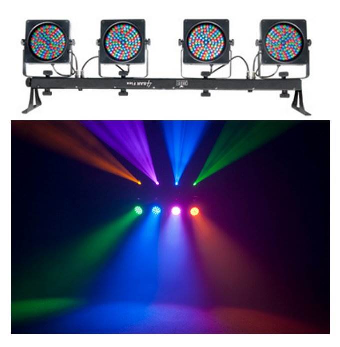 CHAUVET 4BAR FLEX LED RGB DMX Mountable DJ Novelty Lights w/CH-02 Stand & Cable