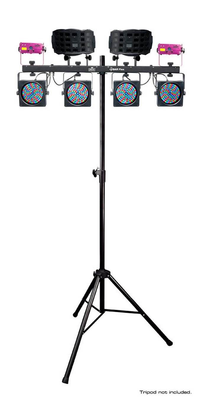 CHAUVET 4BAR FLEX LED RGB DMX Mountable DJ Novelty Lights w/CH-02 Stand & Cable