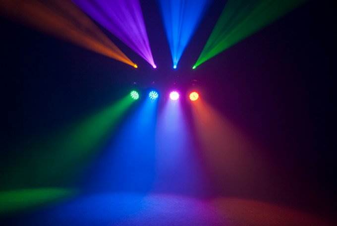 CHAUVET 4BAR FLEX LED RGB DMX Mountable DJ Novelty Lights w/CH-02 Stand & Cable